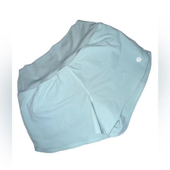 Gilly Hicks High-Rise Athletic Shorts Lined Size Medium Light Blue gym yoga run - Picture 2 of 10